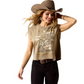 10071709 Ariat Women's Bandana Rider Muscle Tank Faded Brown