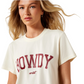 10079910 Ariat Women's Collegiate Howdy SS Tee Cream/Maroon