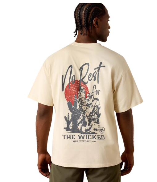 10071647 Ariat Men's Wicked Boxy SS Tee Sandshell