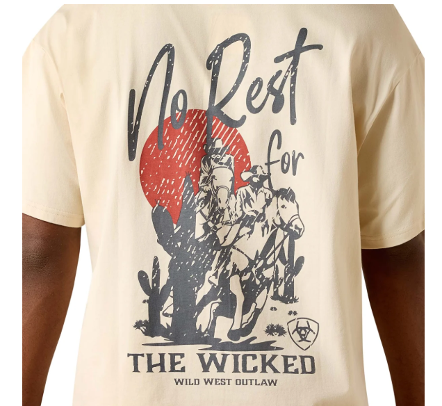 10071647 Ariat Men's Wicked Boxy SS Tee Sandshell