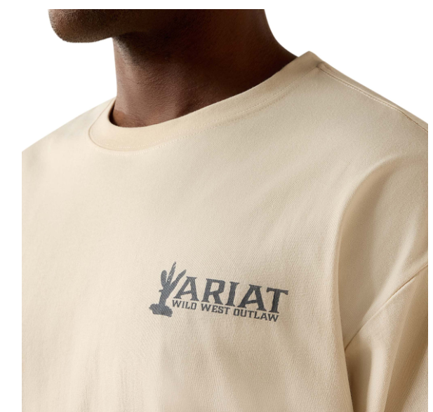 10071647 Ariat Men's Wicked Boxy SS Tee Sandshell