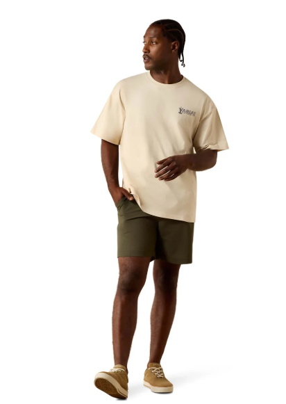 10071647 Ariat Men's Wicked Boxy SS Tee Sandshell
