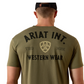 10073962 Ariat Men's Outline Shop SS Tee Military Heather