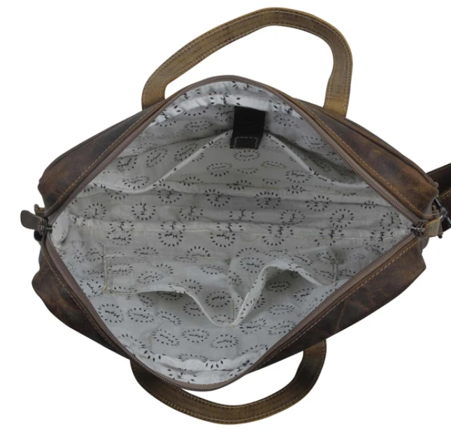 S-3820  Ironpeak Leather Laptop Bag