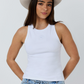 225229RW Ringers Western Women's Essential Classic Rib Tank White