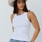 225229RW Ringers Western Women's Essential Classic Rib Tank White
