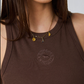 225229RW Ringers Western Women's Essential Classic Rib Tank Chocolate