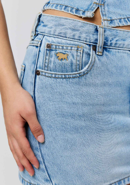 225162RW Ringers Western Women's Dani Mini Skirt Vintage Light Blue
