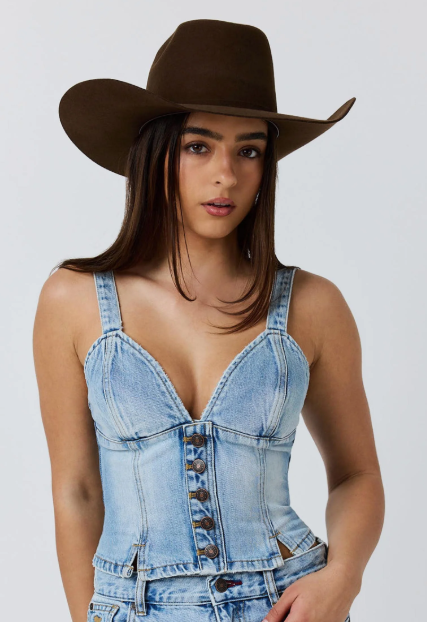 225151RW Ringers Western Women's Asher Bustier Top Light Blue
