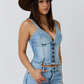 225151RW Ringers Western Women's Asher Bustier Top Light Blue