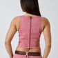 225181RW Ringers Western Women's Rodeo Rose Lace Front Vest Washed Pink
