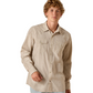 10071090 Ariat Men's Retro Hesper Fitted Snap Shirt Sandshell Stripe Shirt