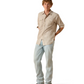 10071090 Ariat Men's Retro Hesper Fitted Snap Shirt Sandshell Stripe Shirt