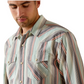 10071089 Ariat Men's Retro Hesperus Fitted Snap LS Shirt Aquifer Plaid