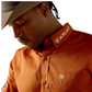 10071691 Ariat Men's Team Logo Twill Fitted Shirt Orange/Red