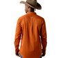 10071691 Ariat Men's Team Logo Twill Fitted Shirt Orange/Red
