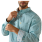 10071027 Ariat Men's Wrinkle Free Andy Classic Fit Shirt Angel Blue Geo Print