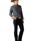 10071267 Ariat Men's Wrinkle Free Soil Pinpoint Oxford Shirt Chambray Blue
