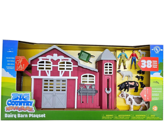 506BC Big Country Toy's 38 PC Dairy Barn Playset