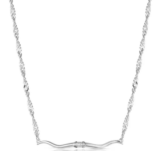 NC6531 Western Silhouette Longhorn Bar Necklace