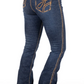 SR2242 Hitchley & Harrow Women's Ultra High Rise Core Range Tan Stitch Jean 32" Leg