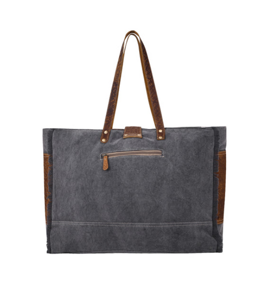 S-6780  Asher Canvas and Hide weekender bag