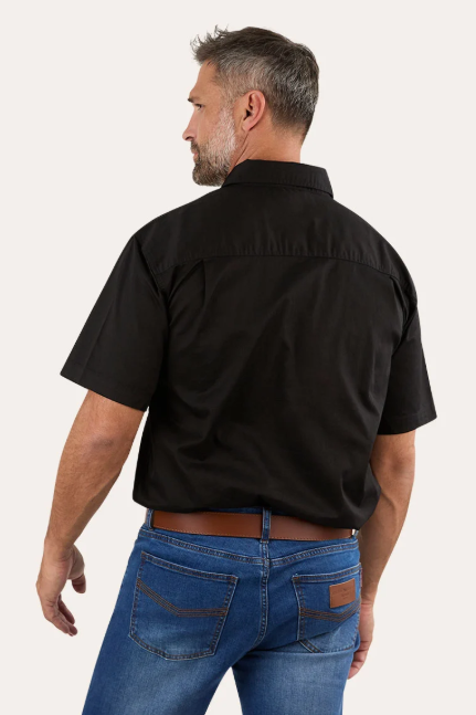 118110004-BLK Ringers Western Men's Lake Argyle Short Sleeve Black