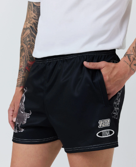 625109RW-BLK Ringers Western Men's Dust Devil Unisex Footy Short Black