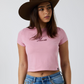 225245RW Ringers Western Women's Wild Heart Baby T-Shirt Dusty Pink