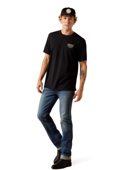 10073418 Ariat Men's Country And Western Lockup SS Tee Black