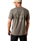 10073415 Ariat Men's Desert Badge Tradition SS Tee Smoked Pearl
