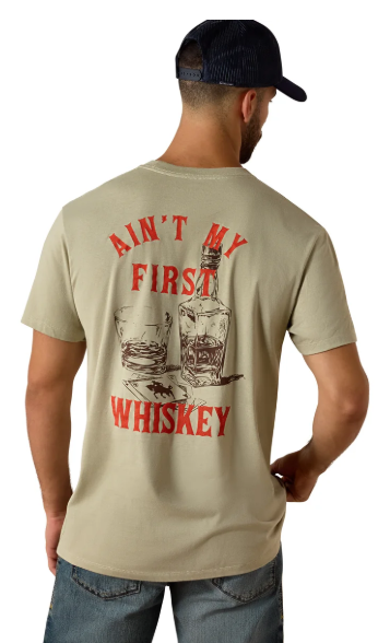 10073484 Ariat Men's Whiskey Uno SS Tee Elm