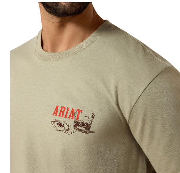 10073484 Ariat Men's Whiskey Uno SS Tee Elm