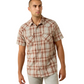 10071595 Ariat Men's Retro Hilliard Fitted Snap SS Light Brown Plaid