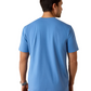 10071349 Ariat Men's Vertical Logo Tee Riviera