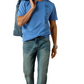 10071349 Ariat Men's Vertical Logo Tee Riviera