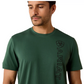 10071348 Ariat Men's Vertical Logo Tee Monstera