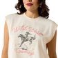 10071110 Ariat Women's Wild West Cropped SS Tee Sea Salt