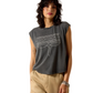 10071109 Ariat Women's Dallas Cropped SS Tee Charcoal Mineral Wash