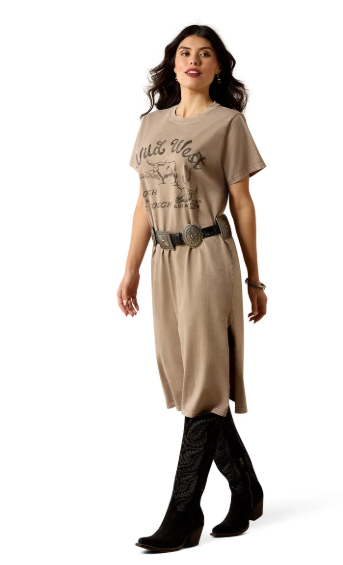 10071652 Ariat Women's Bandito Dress Taupe Mineral Wash