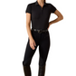 10072447 Ariat Women's Bandera 1/4 Zip Polo Black