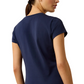 10071355 Ariat Women's Vertical Logo SS Tee Navy/Red