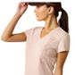 10071354 Ariat Women's Vertical Logo SS Tee Sepia Rose