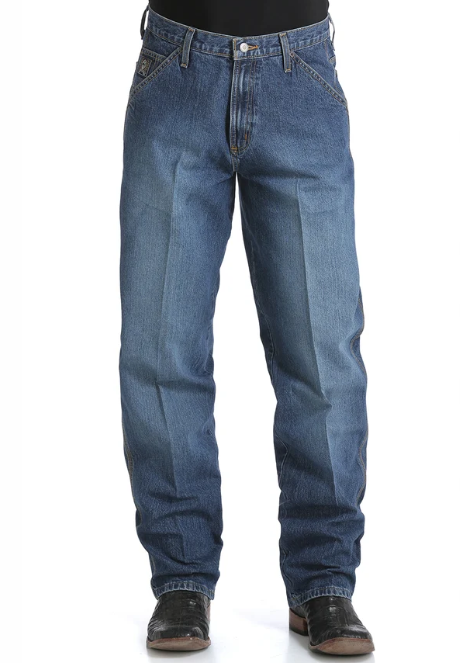 MB90434002 Cinch Men's Blue Label Carpenter Rigid Medium Stone Jeans 34L