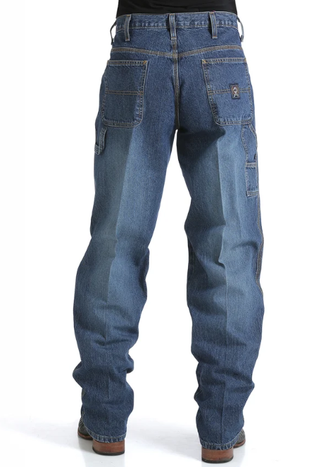 MB90434002 Cinch Men's Blue Label Carpenter Rigid Medium Stone Jeans 34L