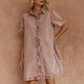 SS20903-RUS   Sass Pepe Wave denim dress Rusty Red