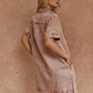 SS20903-RUS   Sass Pepe Wave denim dress Rusty Red