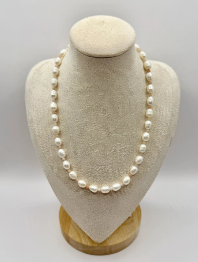 CAPNP Freshwater Pearl & Pink Crystal Necklace