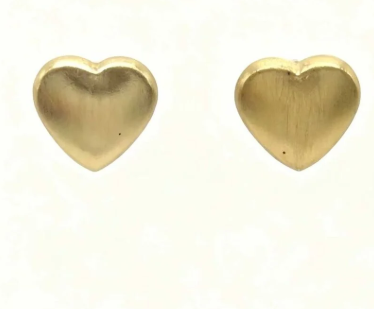 HSHSE-G Harper Gold Heart Stud Earrings