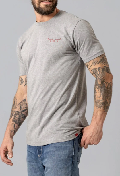 MSH0000019 Kimes Ranch Men's American Bullseye Tee Grey Heather